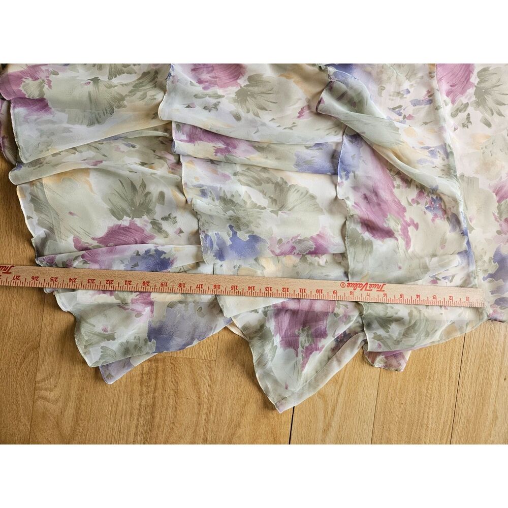 VTG Ursula of Switzerland Tiered flutter Floral Artistic Dress, women's 5/6 - Picture 8 of 12